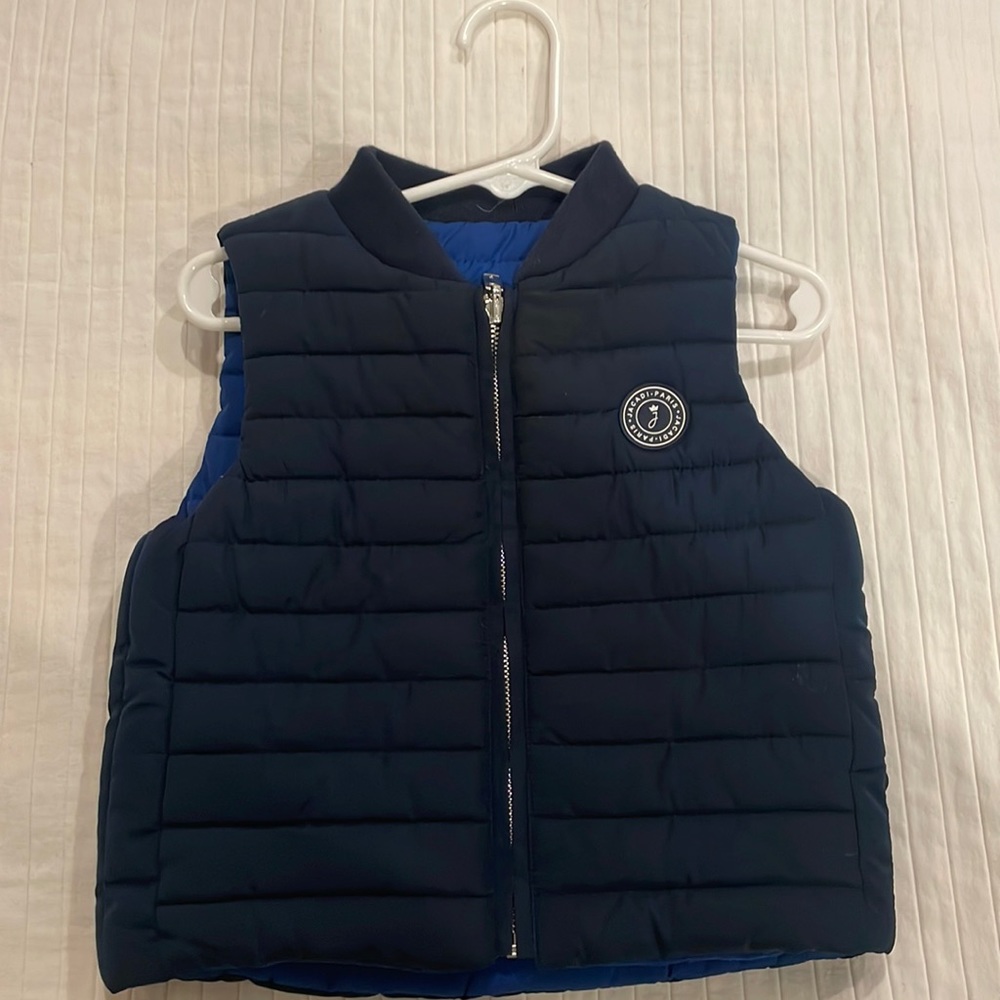 Jacadi Reversible Vest - navy and electric blue